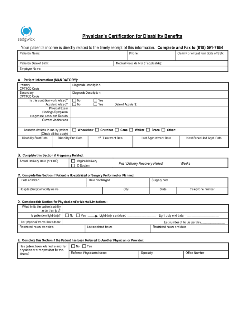 Disability Form: Fill Out &amp;amp; Sign Online | Dochub throughout Printable Disability Form For Doctor to Fill Out