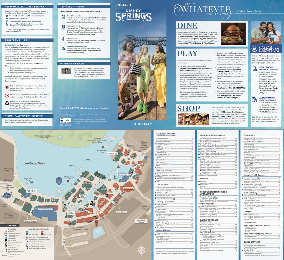 Disney Springs Map At Walt Disney World Resort (Printable Pdf) intended for Printable Map of Disney Springs