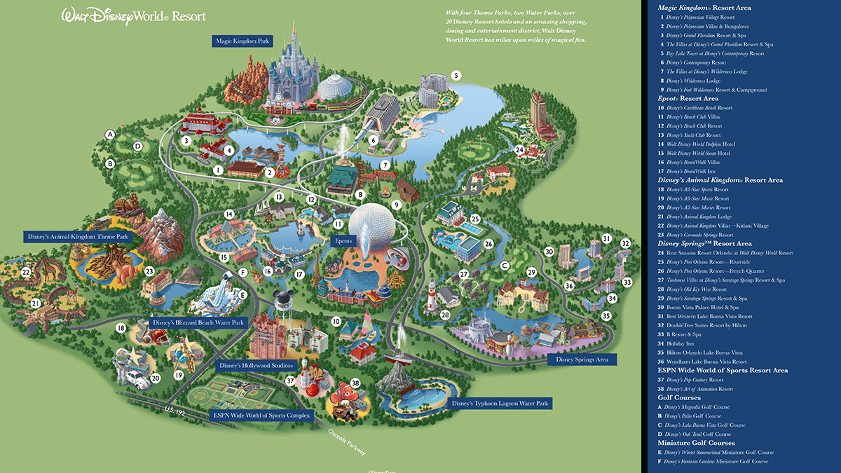 Disney World Maps - With Magic Kingdom Map with Printable Map of Disney Springs