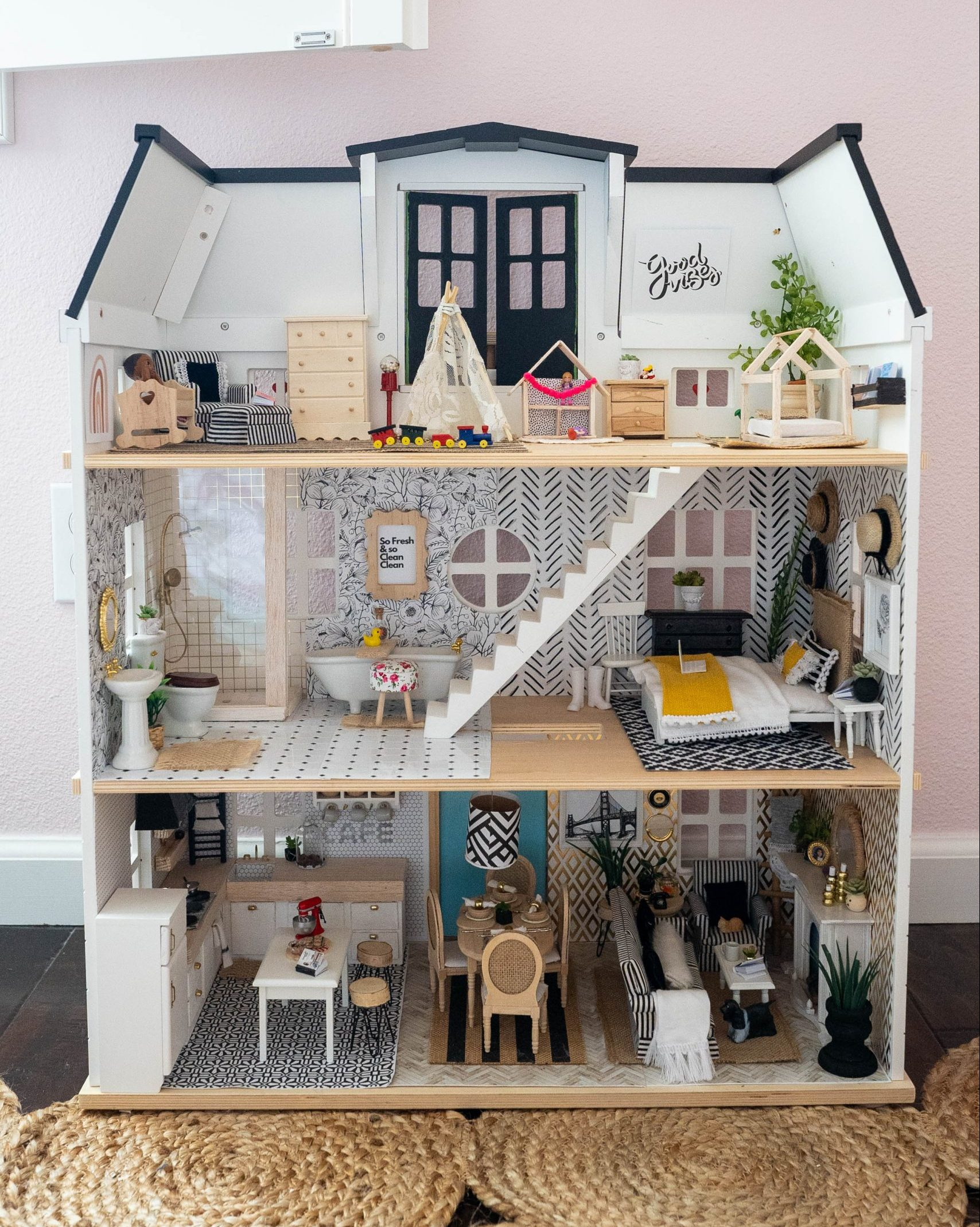 Diy Dollhouse Decor- Free Miniature Wallpaper And Tile Printables with regard to 3d Printable Dollhouse Furniture Free