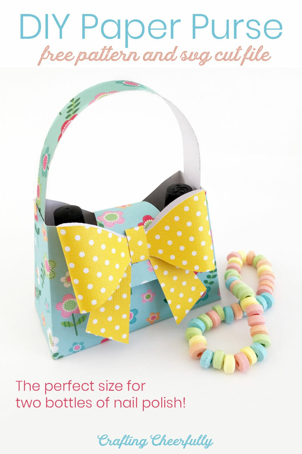 Diy Paper Purse Treat Box - Free Svg Cut File! - Crafting Cheerfully within Free Paper Purse Template Printable