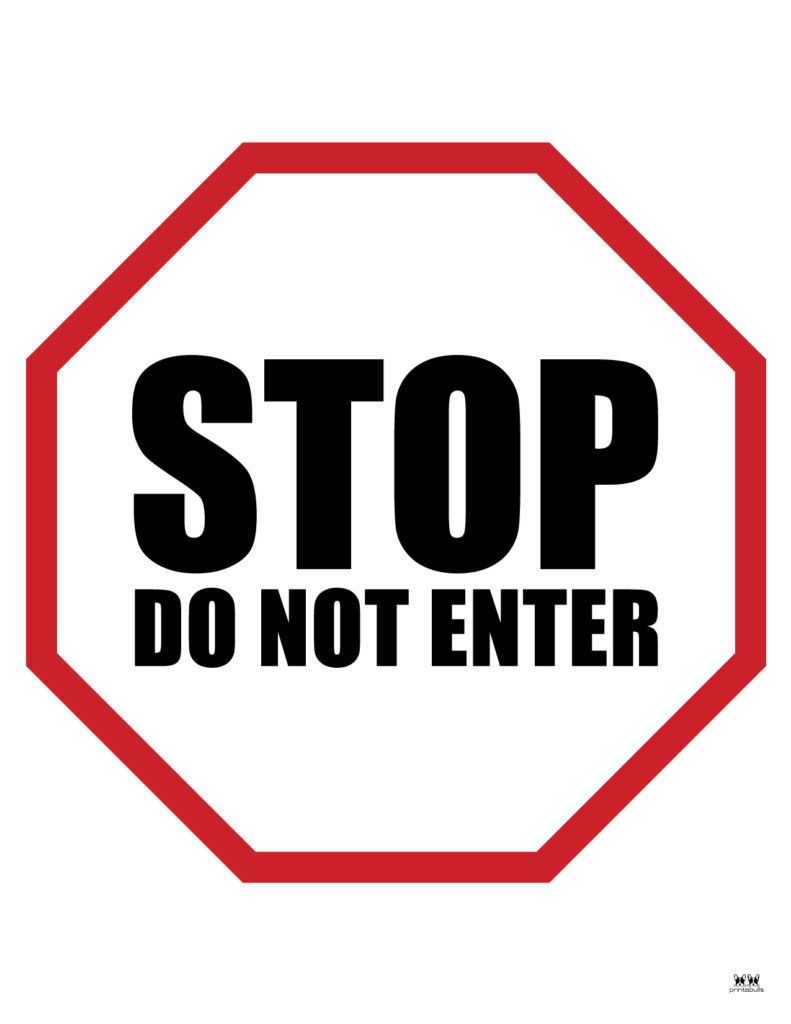 Do Not Enter Signs - 15 Free Printable Signs | Printabulls in Printable Do Not Enter Sign