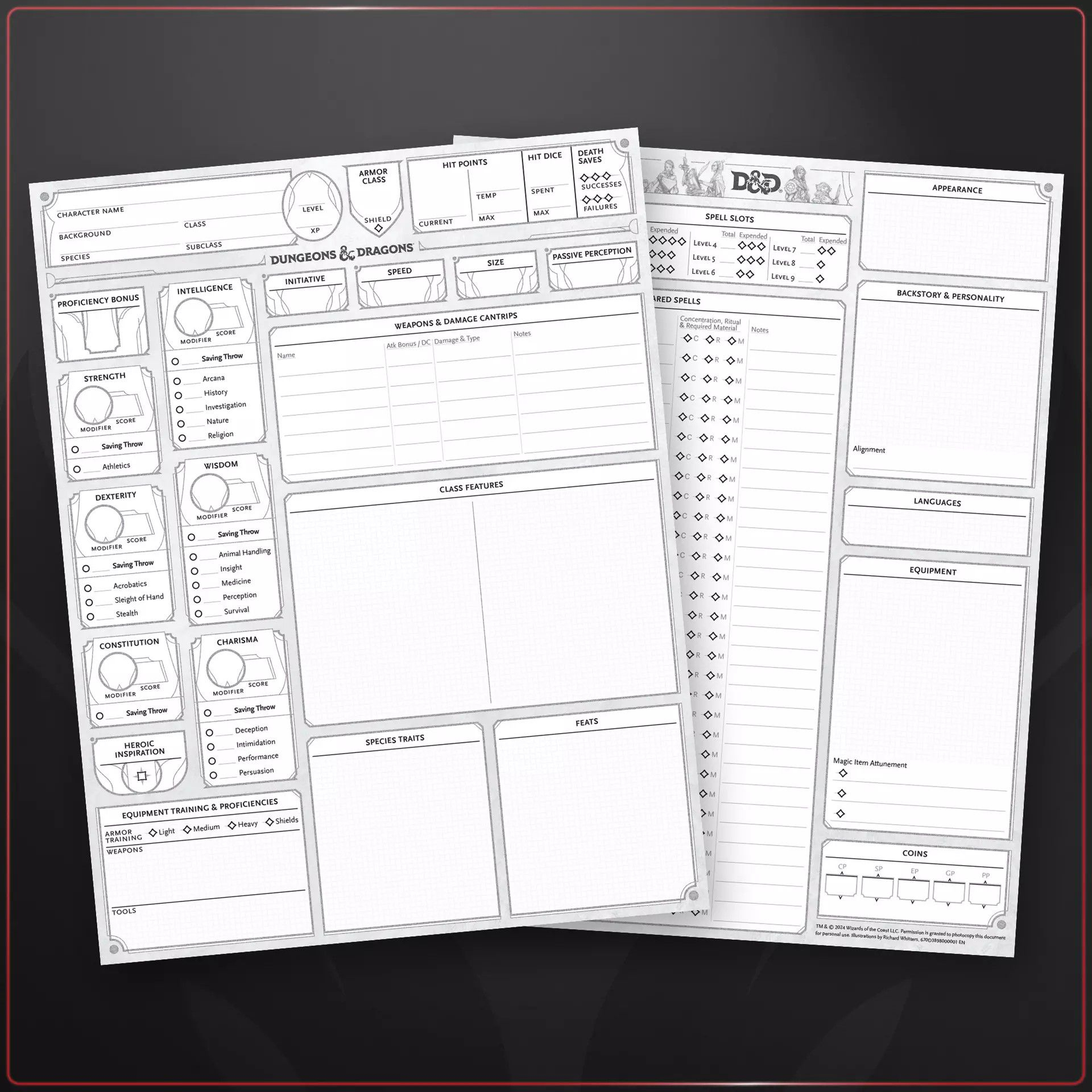 Dungeons &amp;amp; Dragons: 2024 - Character Sheets in Dungeons And Dragons Character Sheet Printable