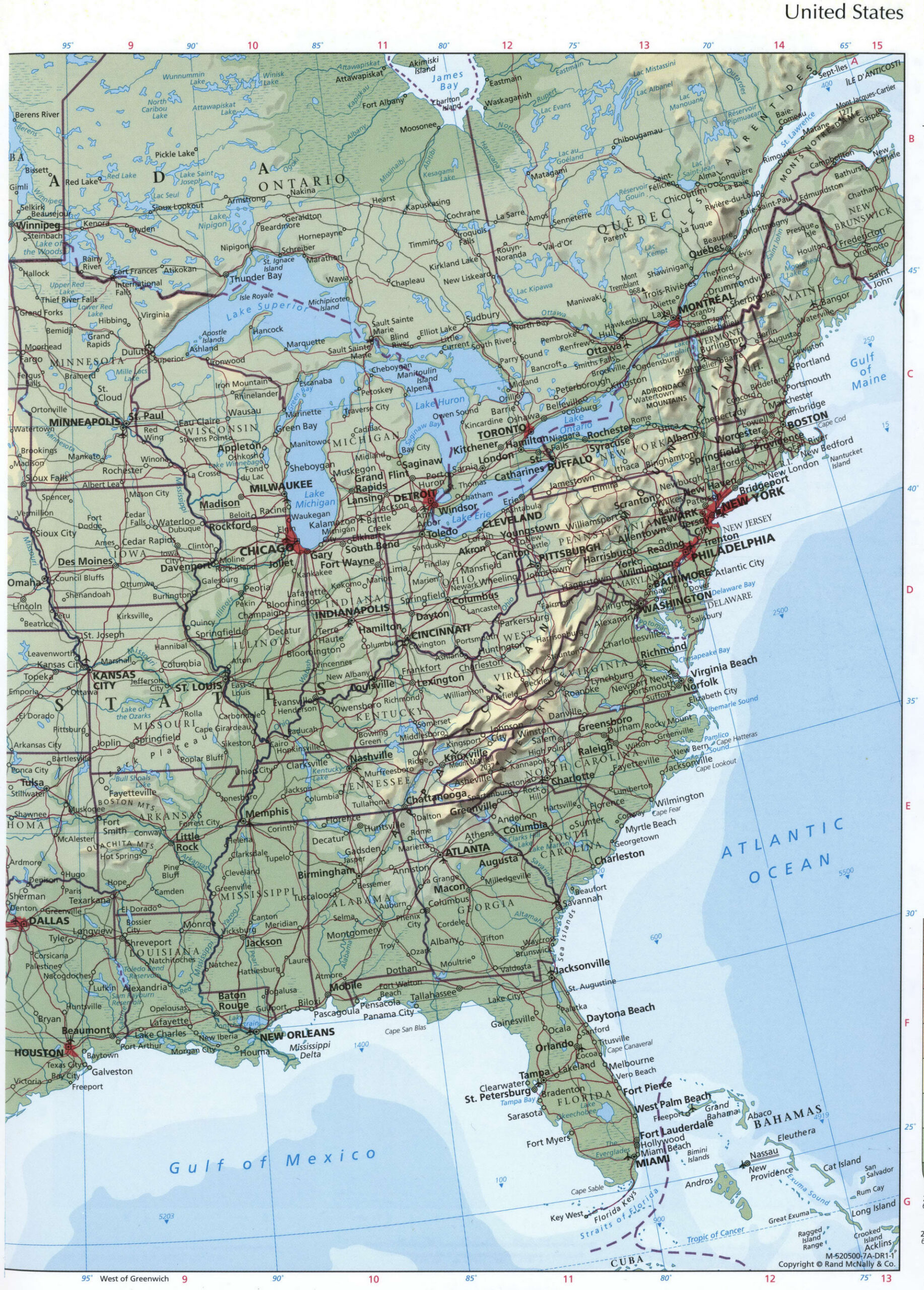 East Coast Map, Map Of East Coast, East Coast States Usa, Eastern regarding Printable Map of East Coast USA