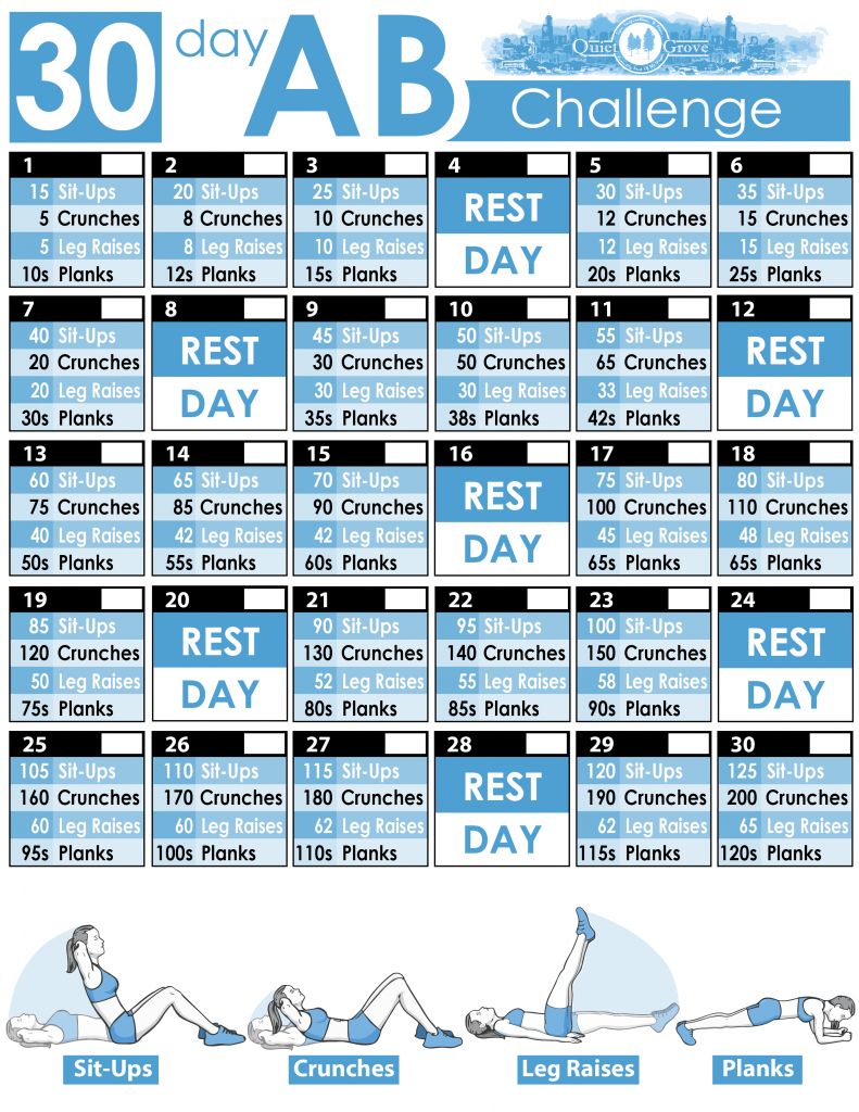 Easy Ab Challenge 30 Day Ab Challenge Extended Calendar Printable with regard to 30 Day Abs Challenge Printable