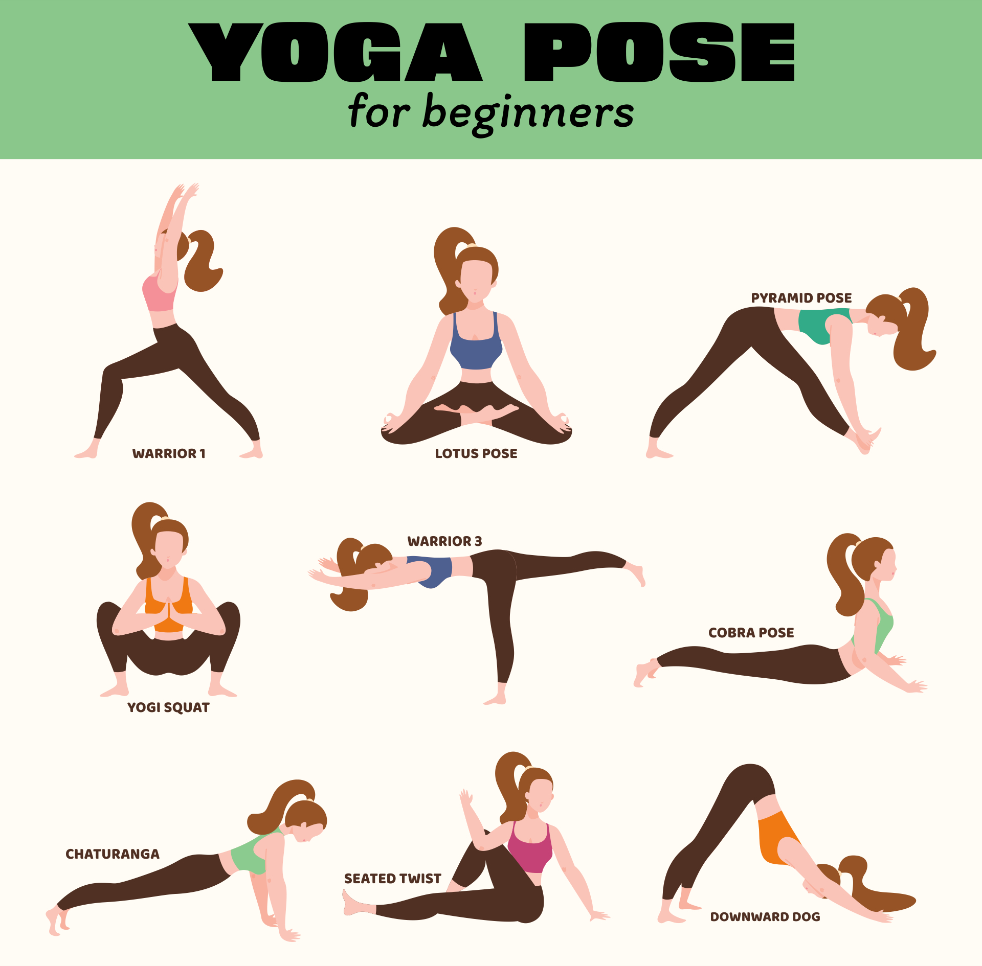 Easy Yoga - 9 Free Pdf Printables | Printablee - Worksheets Library for Beginner Free Printable Yoga Poses