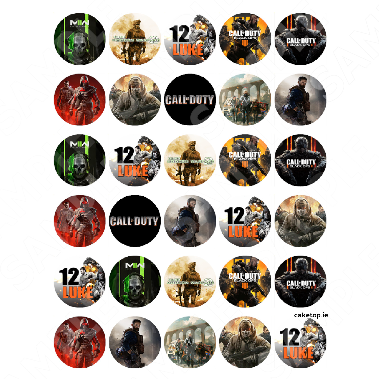 Edible Cake Toppers Ireland | High Quality Easy Peel Toppers within Call Of Duty Cupcake Toppers Printable