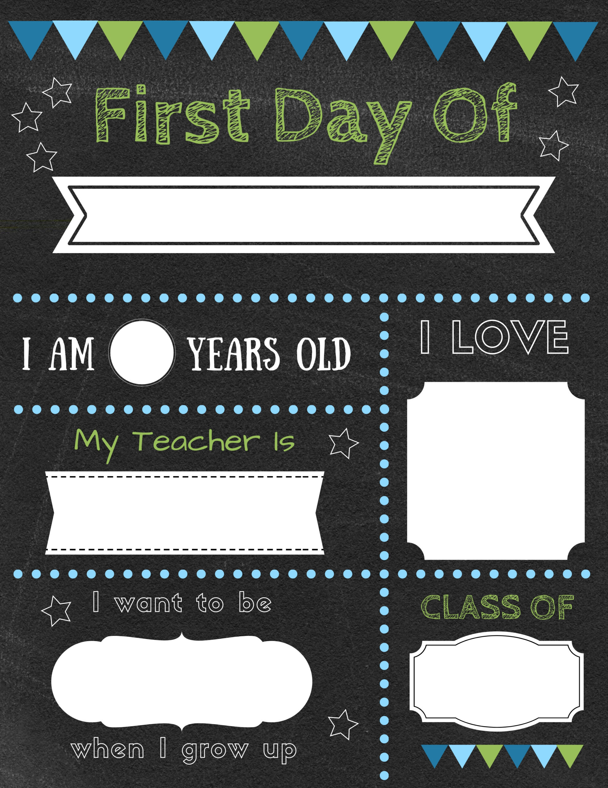 Editable First Day Of School Signs To Edit And Download For Free! throughout First Day of School Template Free Printable