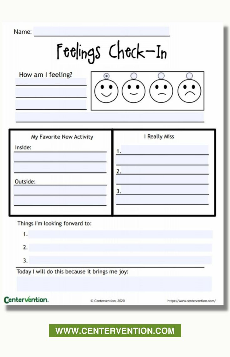 Emotional Check In For Students: Free Worksheet For Elementary Or with regard to Printable Emotional Check In Worksheet