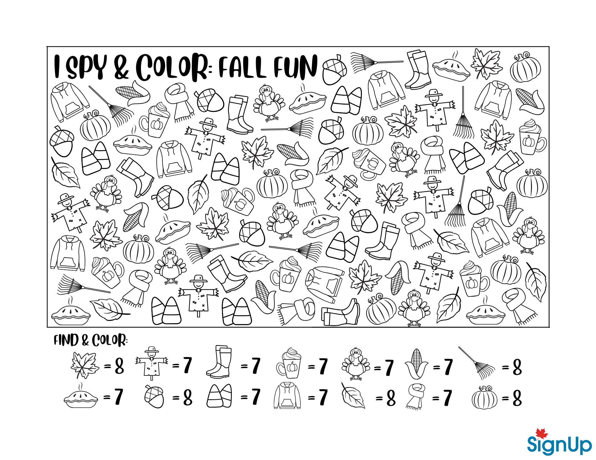 Fall Activity Sheets & Coloring Pages | Signup within Fun Printable Activities For Adults