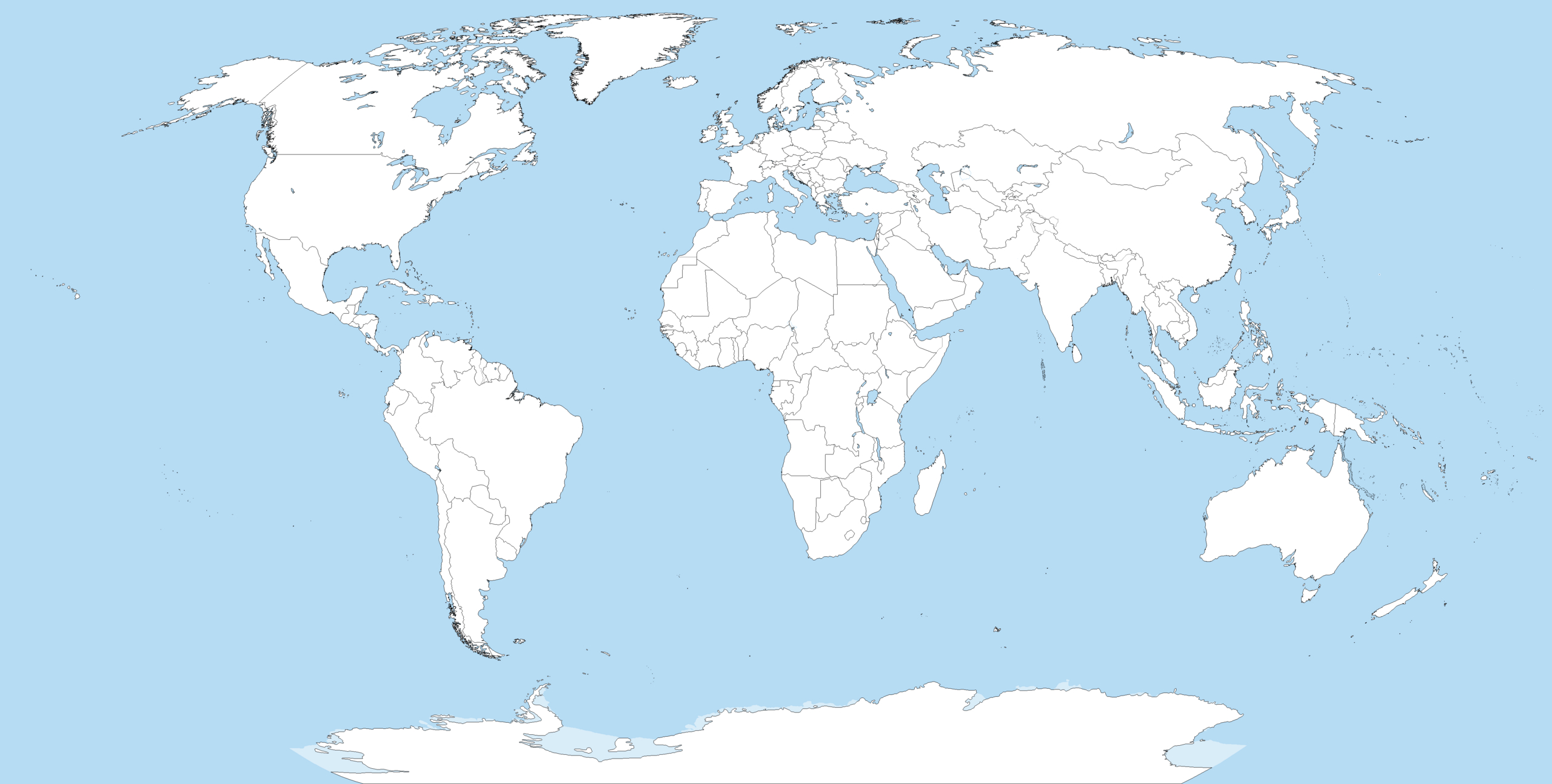 File:a Large Blank World Map With Oceans Marked In Blue with regard to Printable Map Of Continents And Oceans Without Names