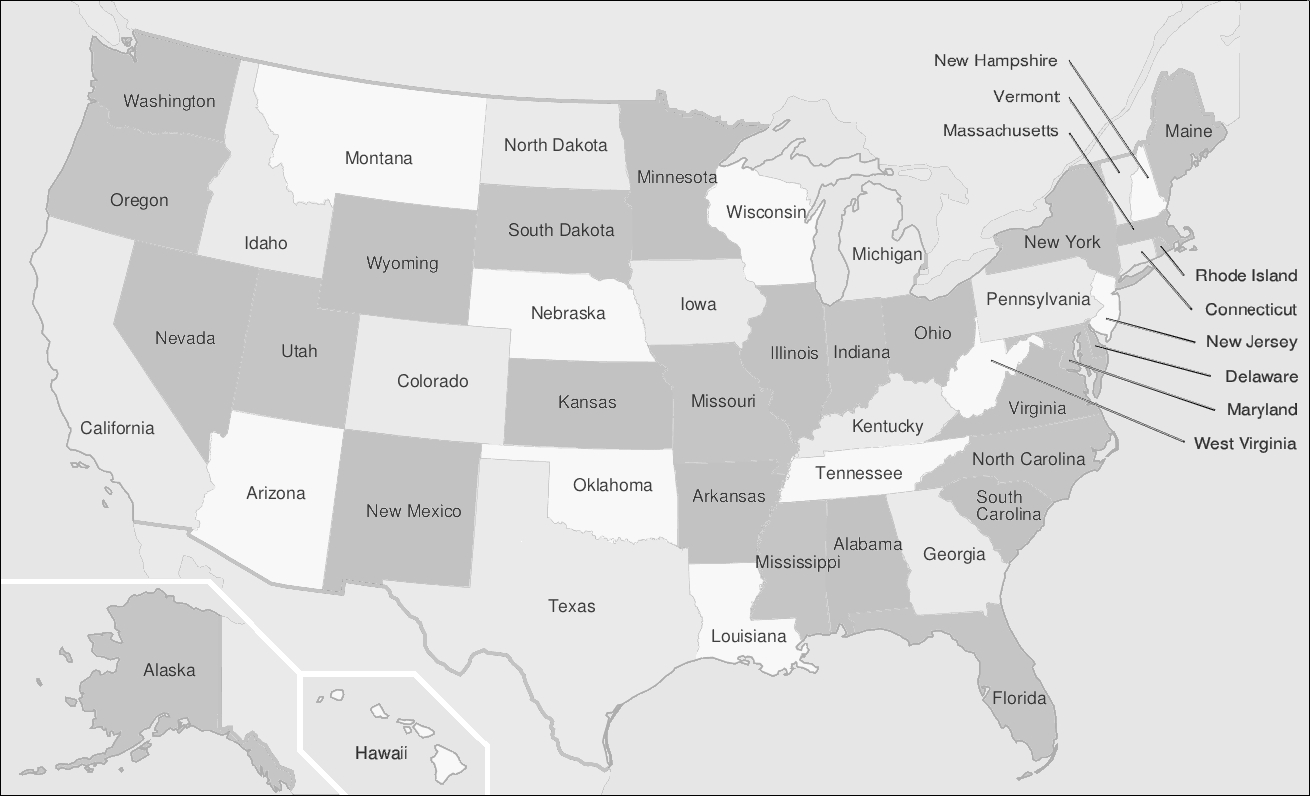 File:map Of Usa Showing State Names Greyscale - Wikimedia Commons in Printable Us Map Black And White