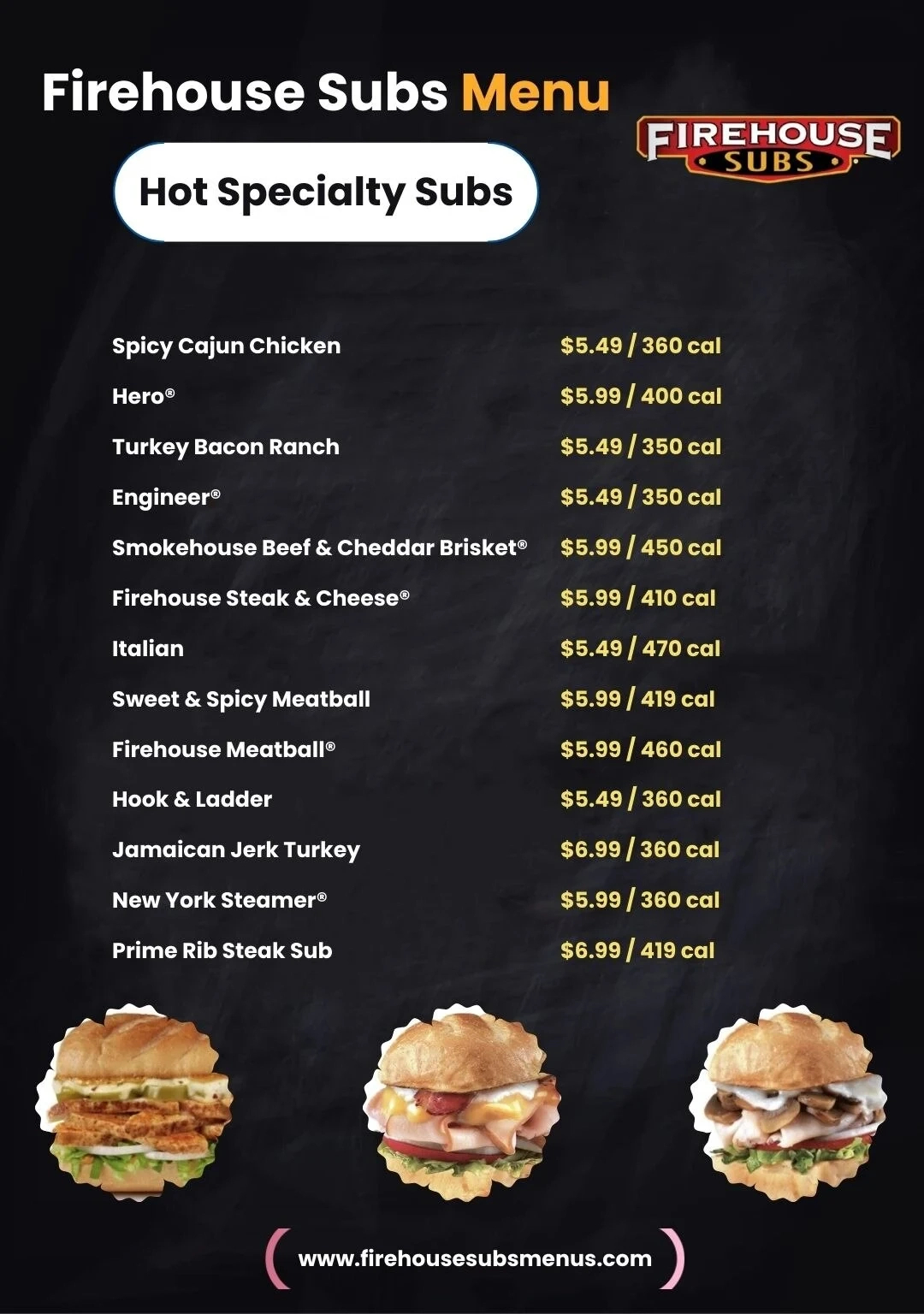 Firehouse Subs Menu With Prices And Pictures November 17, 2025 for Printable Firehouse Subs Menu With Prices