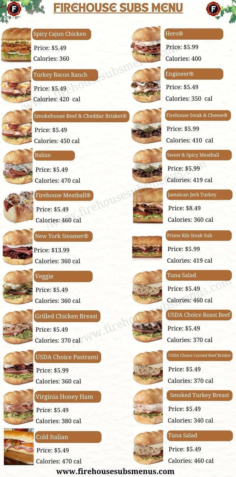 Firehouse Subs Menu With Prices And Pictures November 17, 2025 within Printable Firehouse Subs Menu With Prices