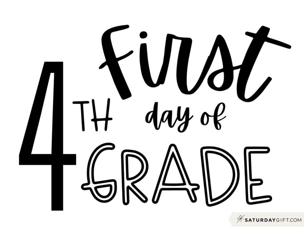 First Day Of School Sign Printable - Cute & Free Printable Designs regarding Free First Day Of School Printables Black And White