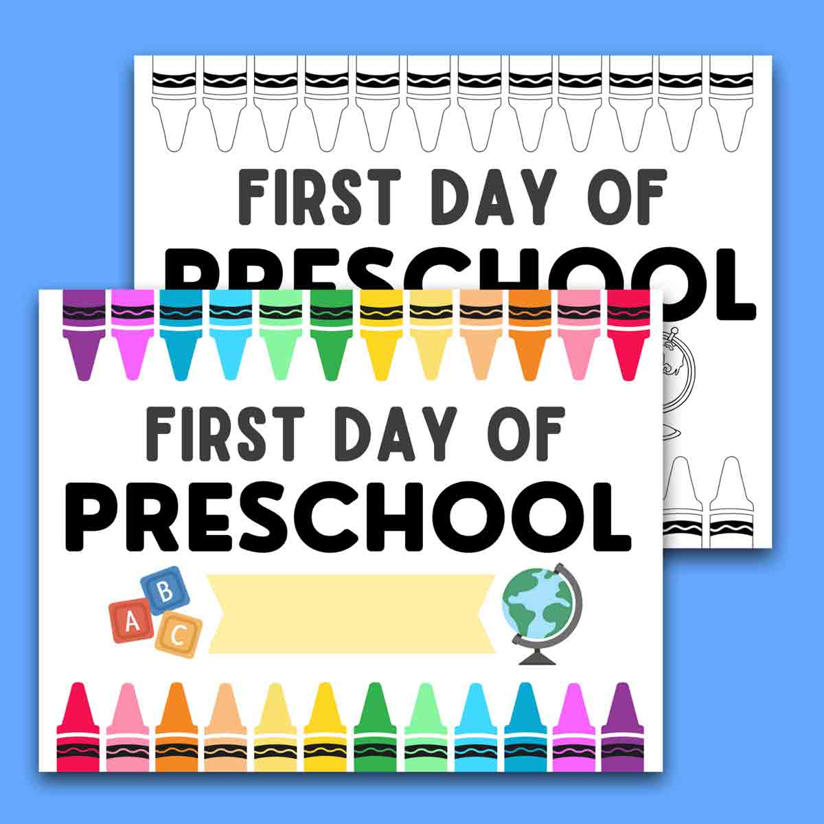 First Day Of School Signs (Free Printable) - Mindymakes intended for First Day of Prek Sign Free Printable