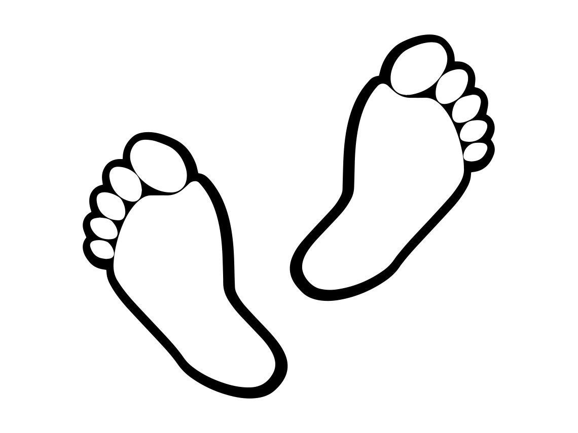 Footprints Coloring Page - Coloring Nation Pages with regard to Printable Outline Of A Footprint