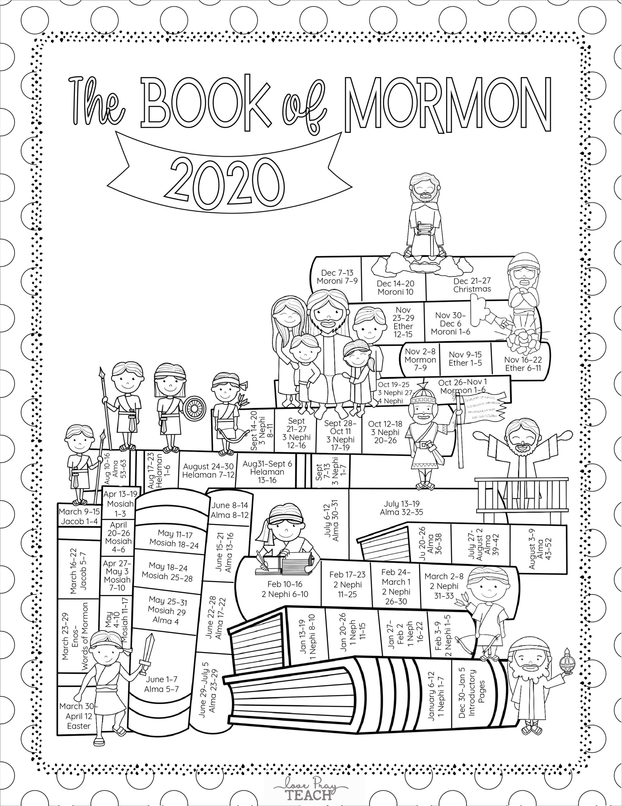 Free! 2020 Come, Follow Me Book Of Mormon Reading Chart! pertaining to Printable Book Of Mormon Reading Chart