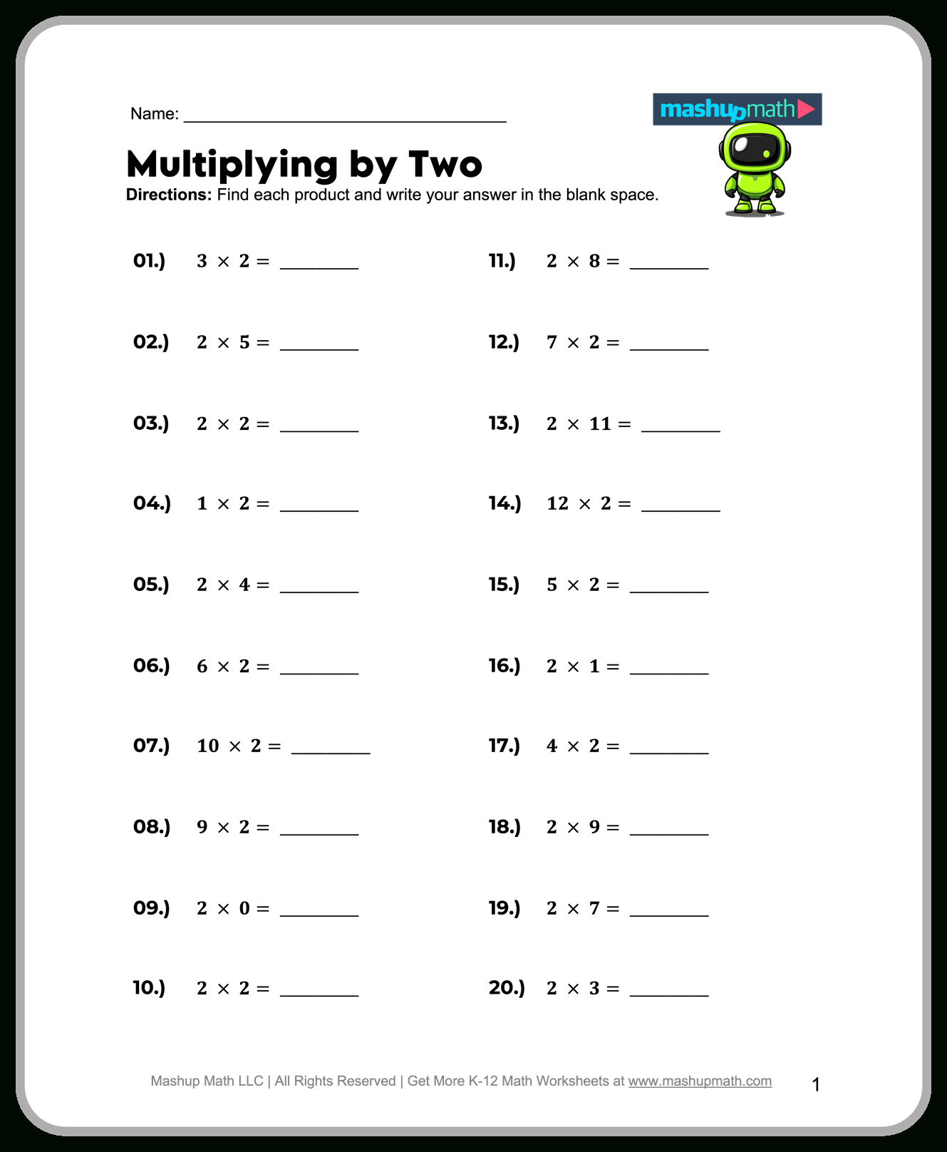 Free 2Nd Grade Math Worksheets—Printable W/ Answers — Mashup Math intended for Printable Math Worksheets For 2nd Graders