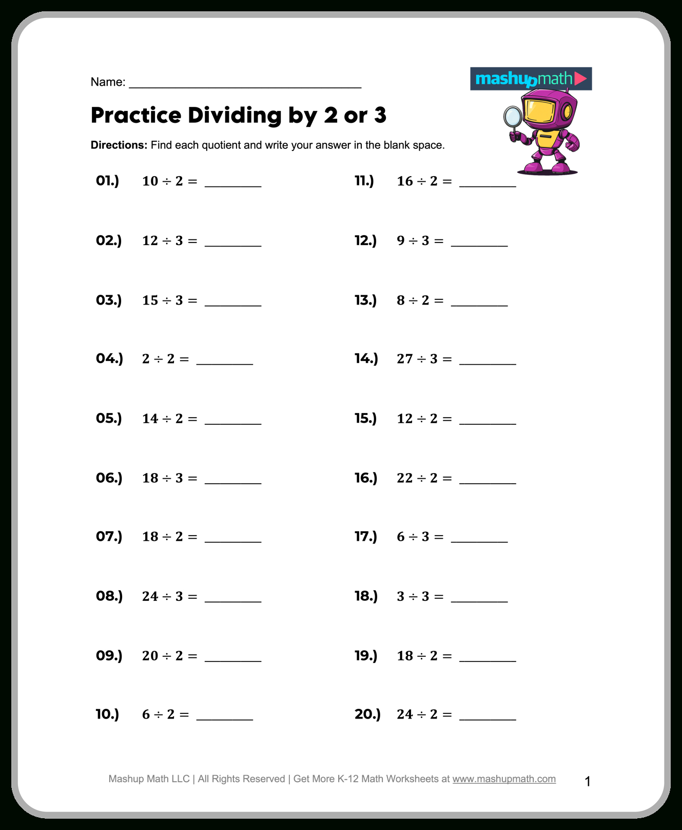 Free 3Rd Grade Math Worksheets—Printable W/ Answers — Mashup Math pertaining to Math Problems For 3rd Graders Printable