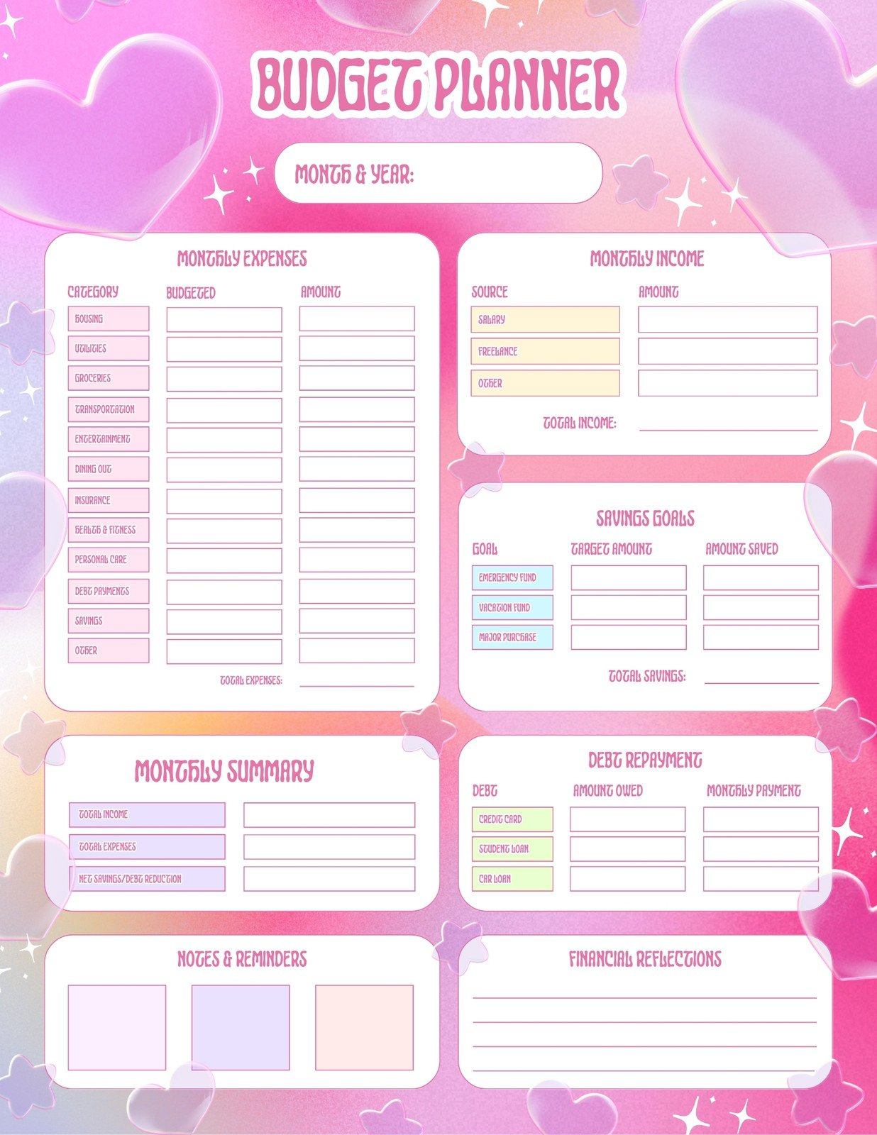 Free And Customizable Budget Templates within Free Printable Cute Biweekly Budget Template