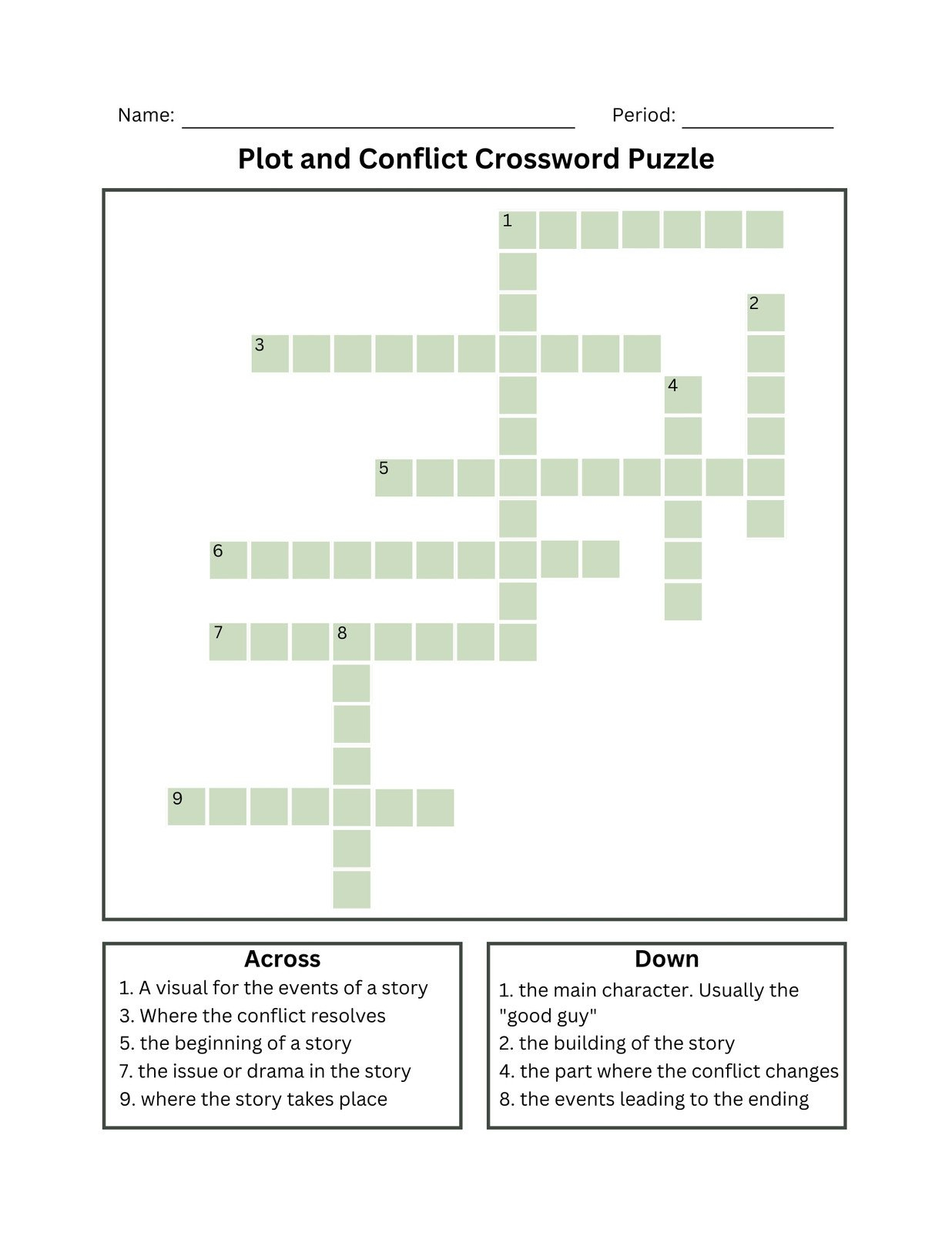 Free And Customizable Crossword Puzzle Templates - Worksheets Library regarding Free Printable Crossword Puzzle Creator