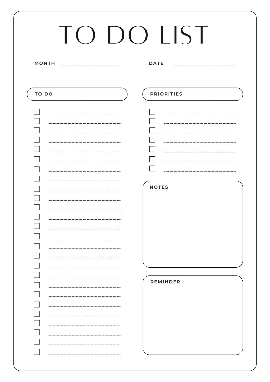 Free And Customizable To Do List Templates pertaining to To Do List Printable Template