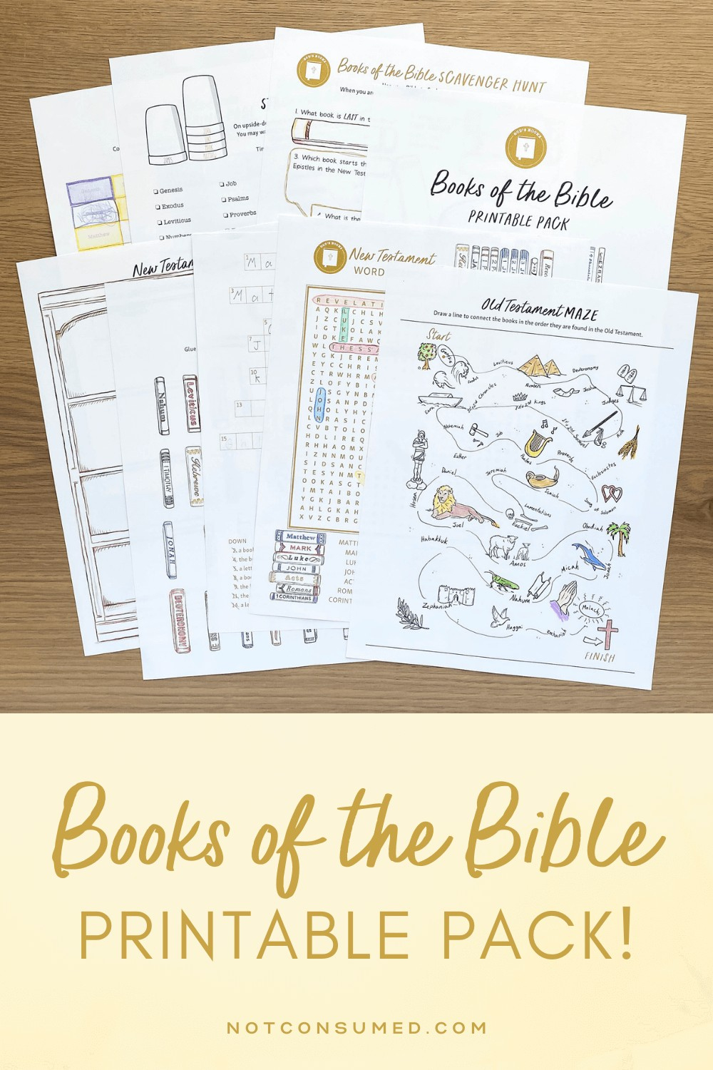 Free Books Of The Bible Printable: 7 Ways To Make Memorizing Fun! intended for Free Printable Games For Learning The Books Of The Bible