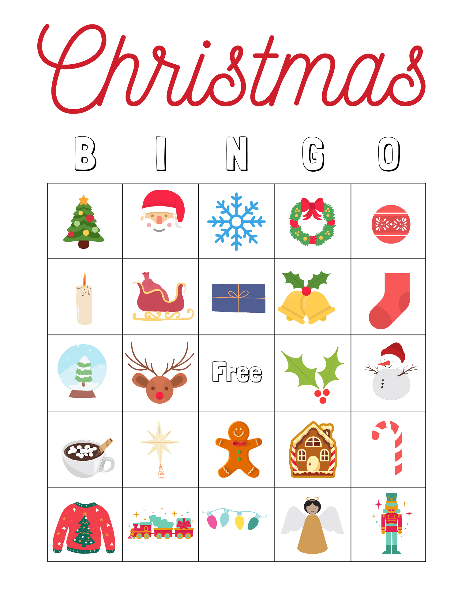 Free Christmas Bingo For Kids - Arinsolangeathome with regard to Christmas Bingo Printable Free