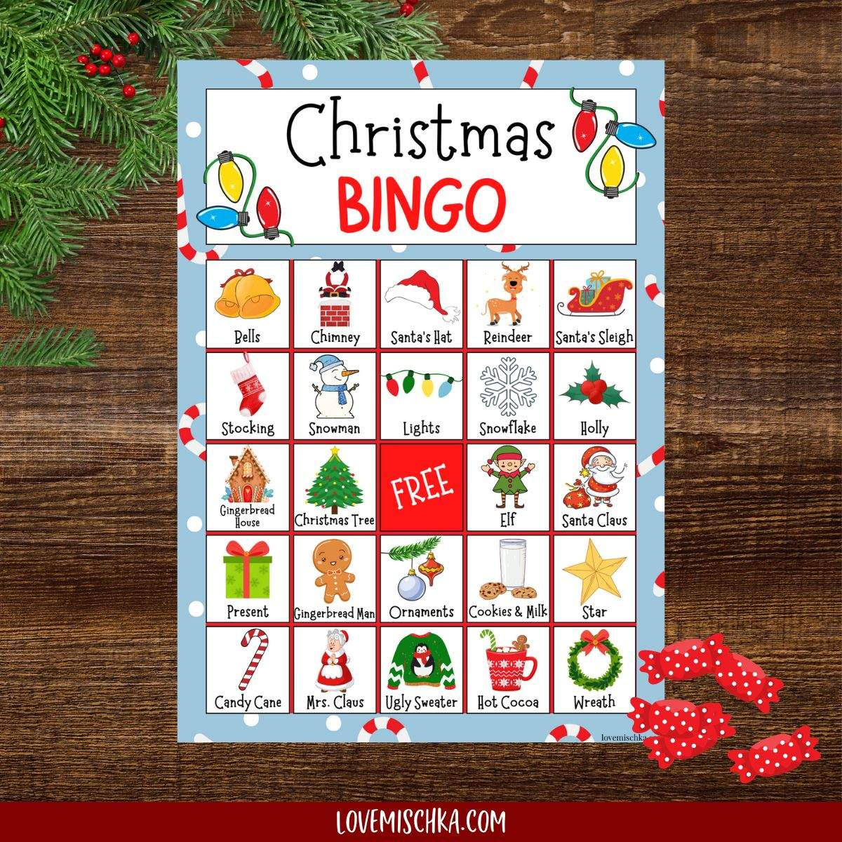 Free Christmas Bingo Printable - Love Mischka with regard to Christmas Bingo Printable Free
