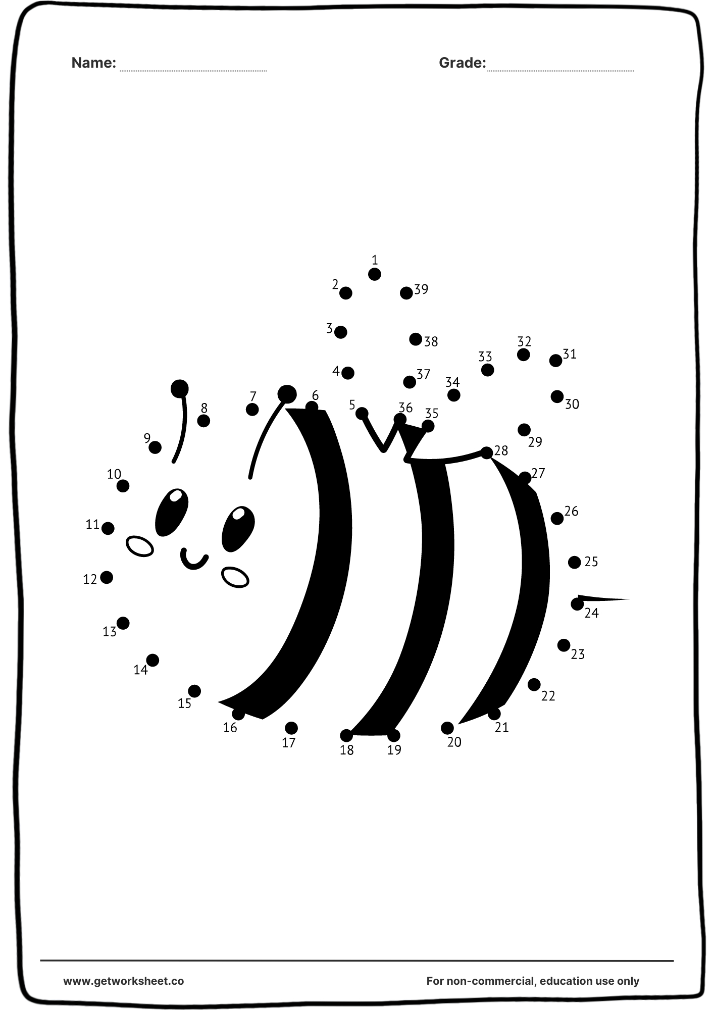 Free Connect The Dots Printable Worksheets Worksheets | Get Worksheet throughout Connect the Dots Printable For Kids