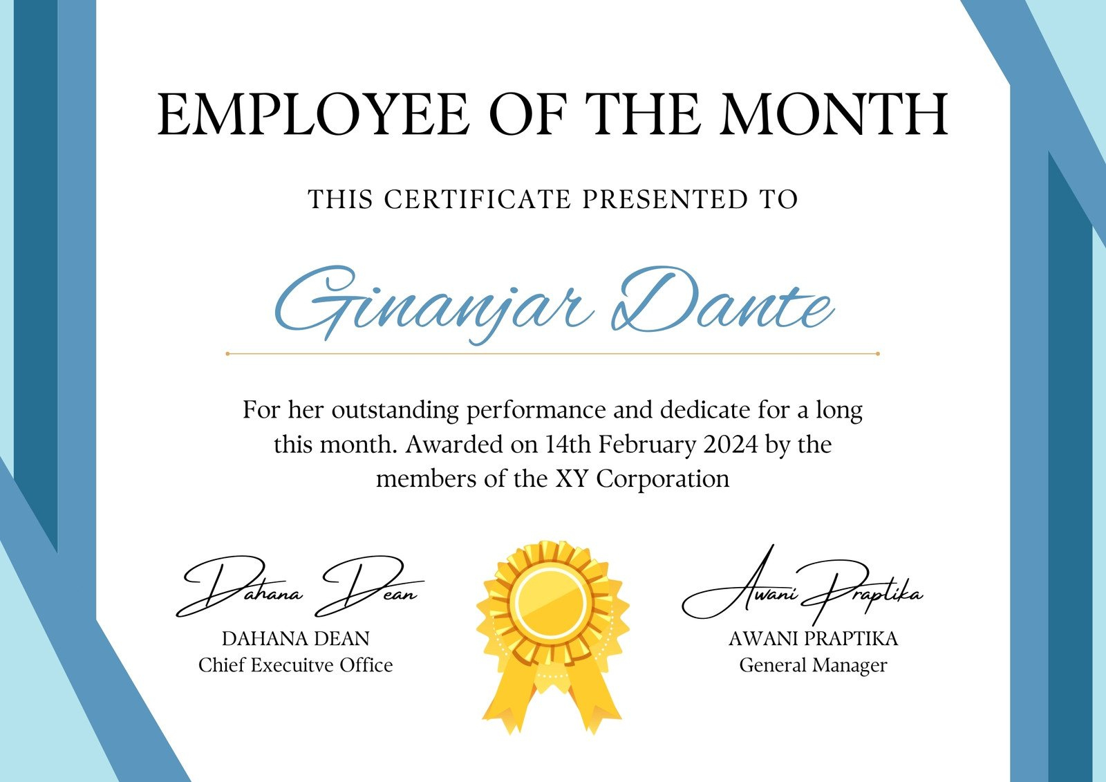 Free Customizable Employee Of The Month Templates | Canva in Printable Employee Of The Month Certificate