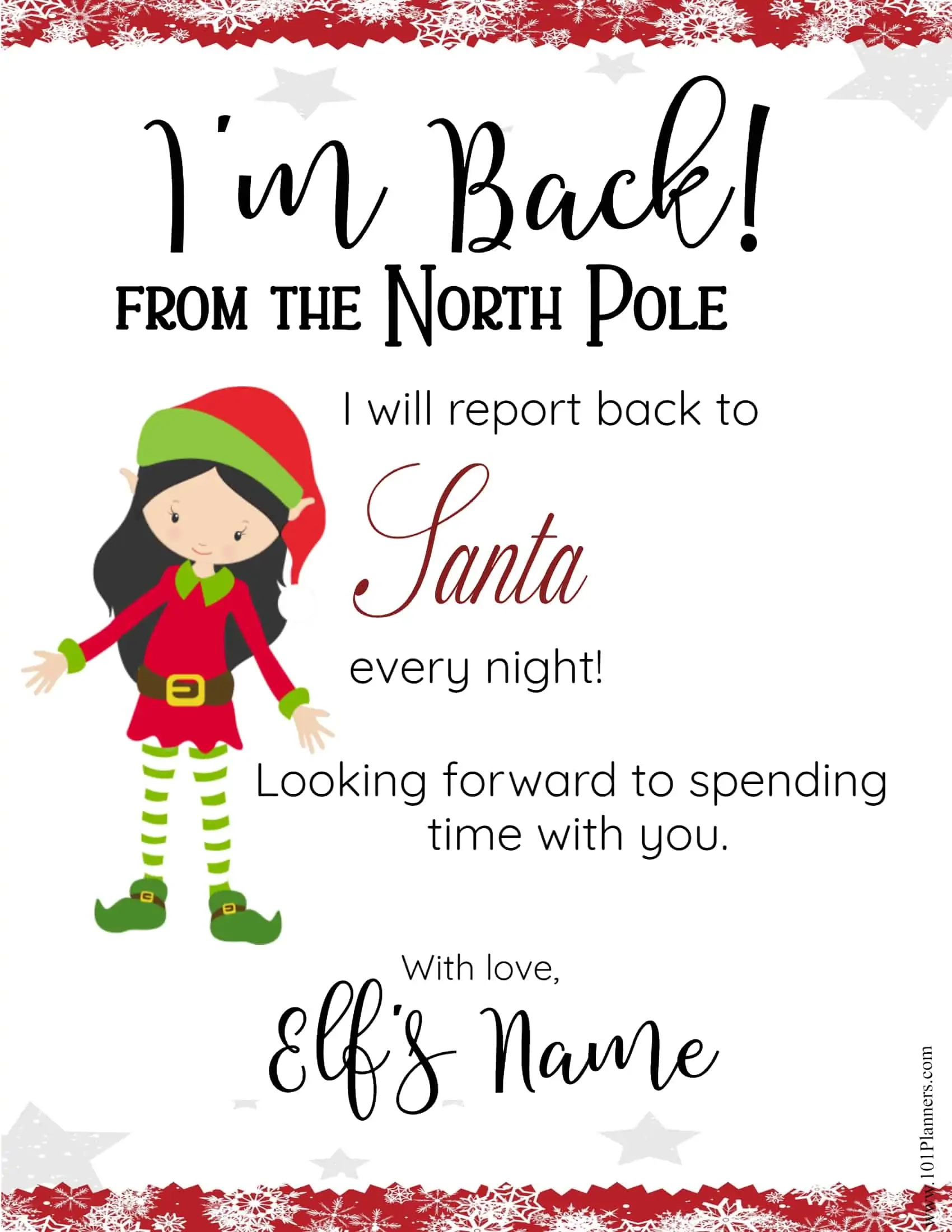 Free Editable Elf On The Shelf Letter Template & Elf Notes inside Free Printable Elf on Shelf Letter