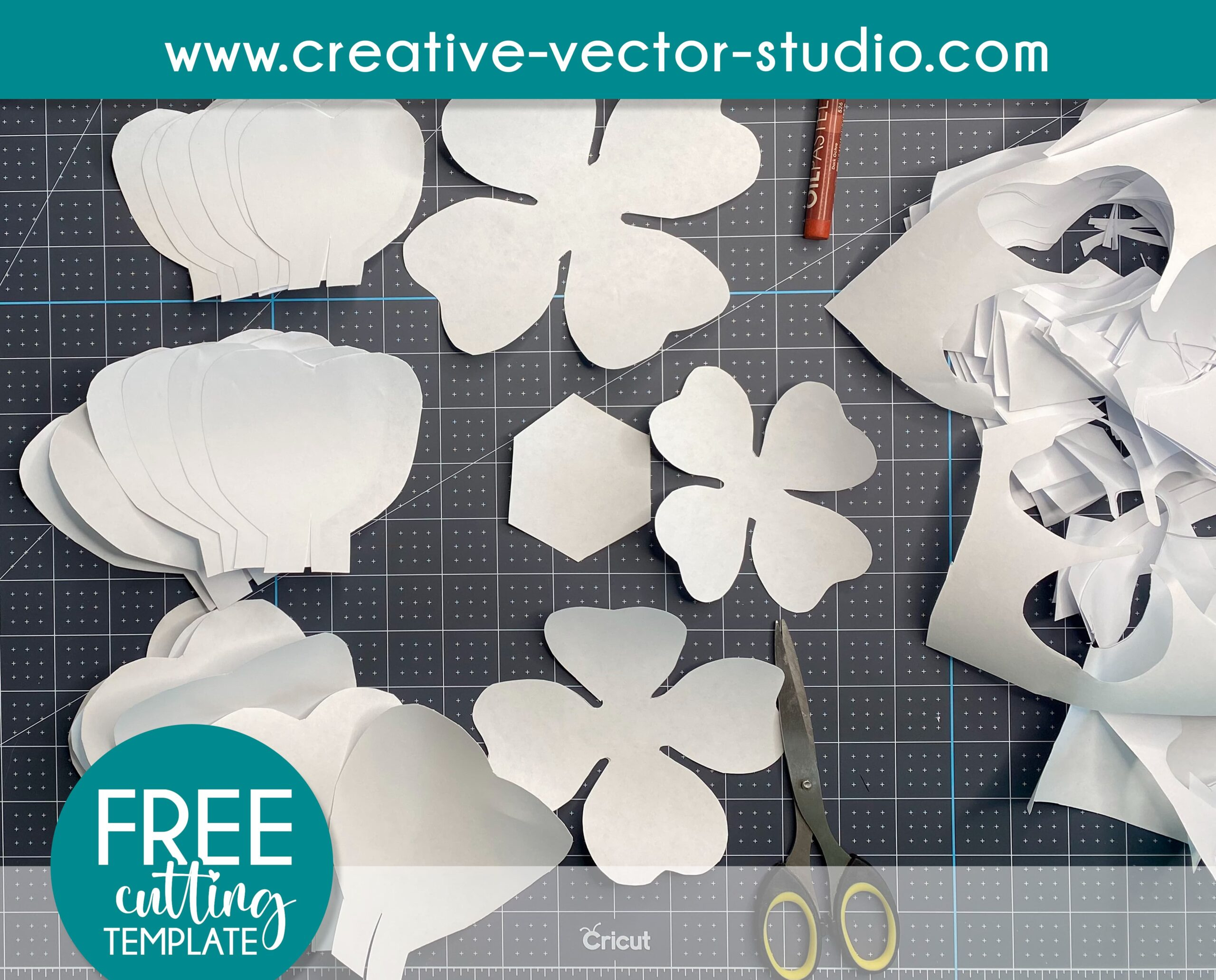 Free Giant Paper Rose Template | Creative Vector Studio for Printable Paper Rose Template