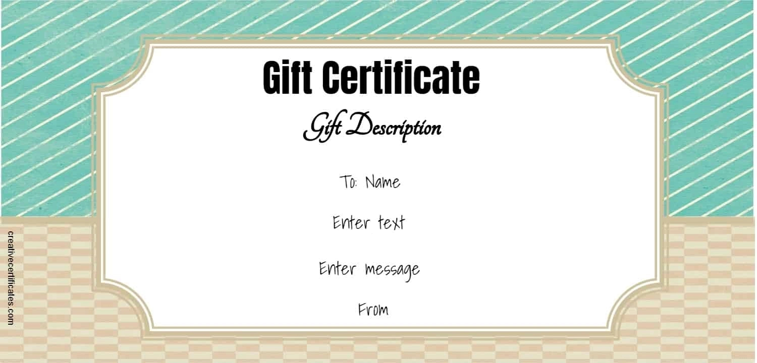 Free Gift Certificate Template | Customize Online And Print with regard to Free Gift Certificate Template Printable