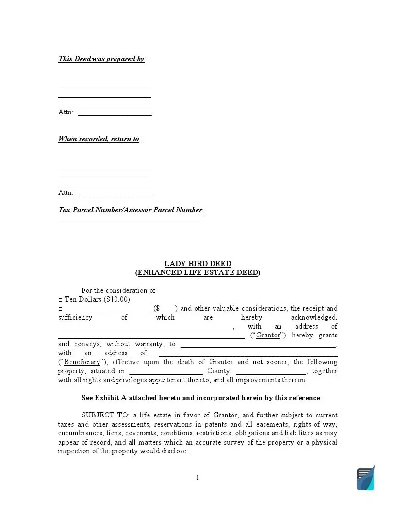 Free Lady Bird Deed Form | Enhanced Life Estate Deed pertaining to Free Printable Lady Bird Deed Florida Form