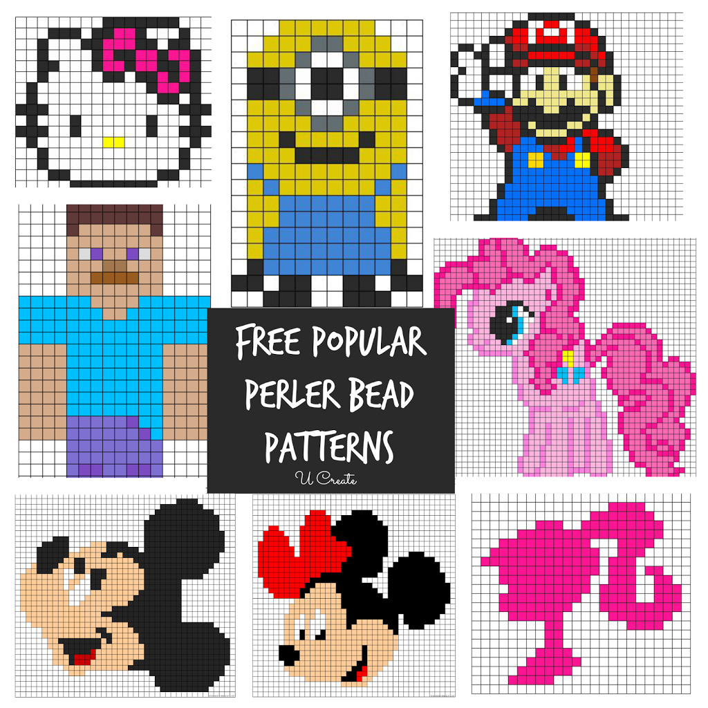 Free Perler Bead Patterns For Kids! - U Create within Perler Bead Patterns Free Printable