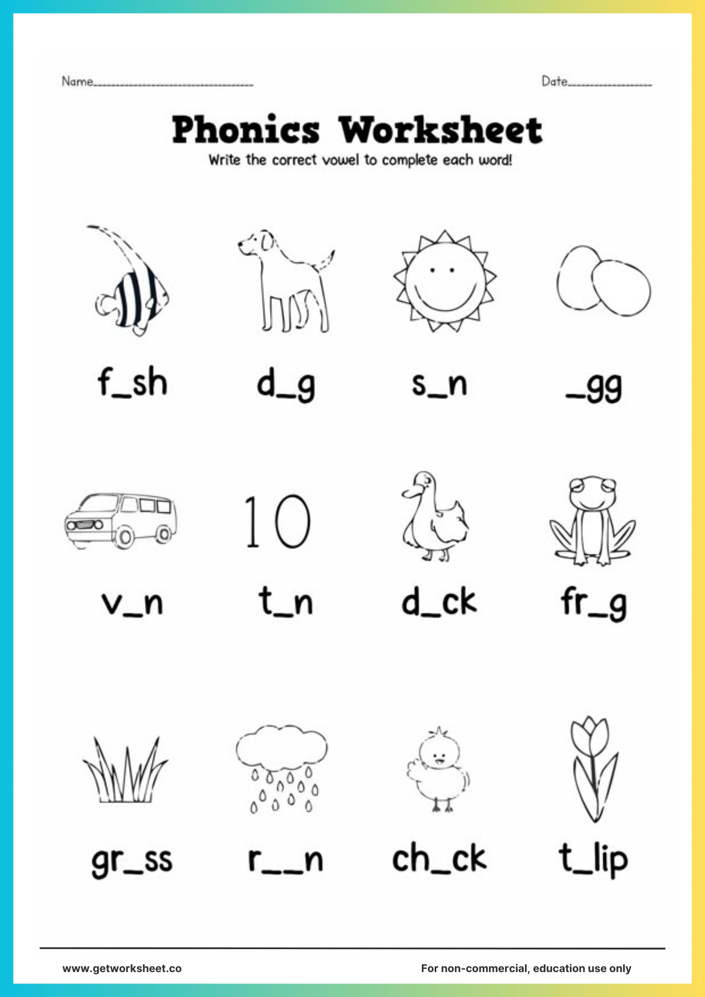 Free Phonics Worksheets Worksheets | Get Worksheet intended for Free Printable Kindergarten Phonics Worksheets