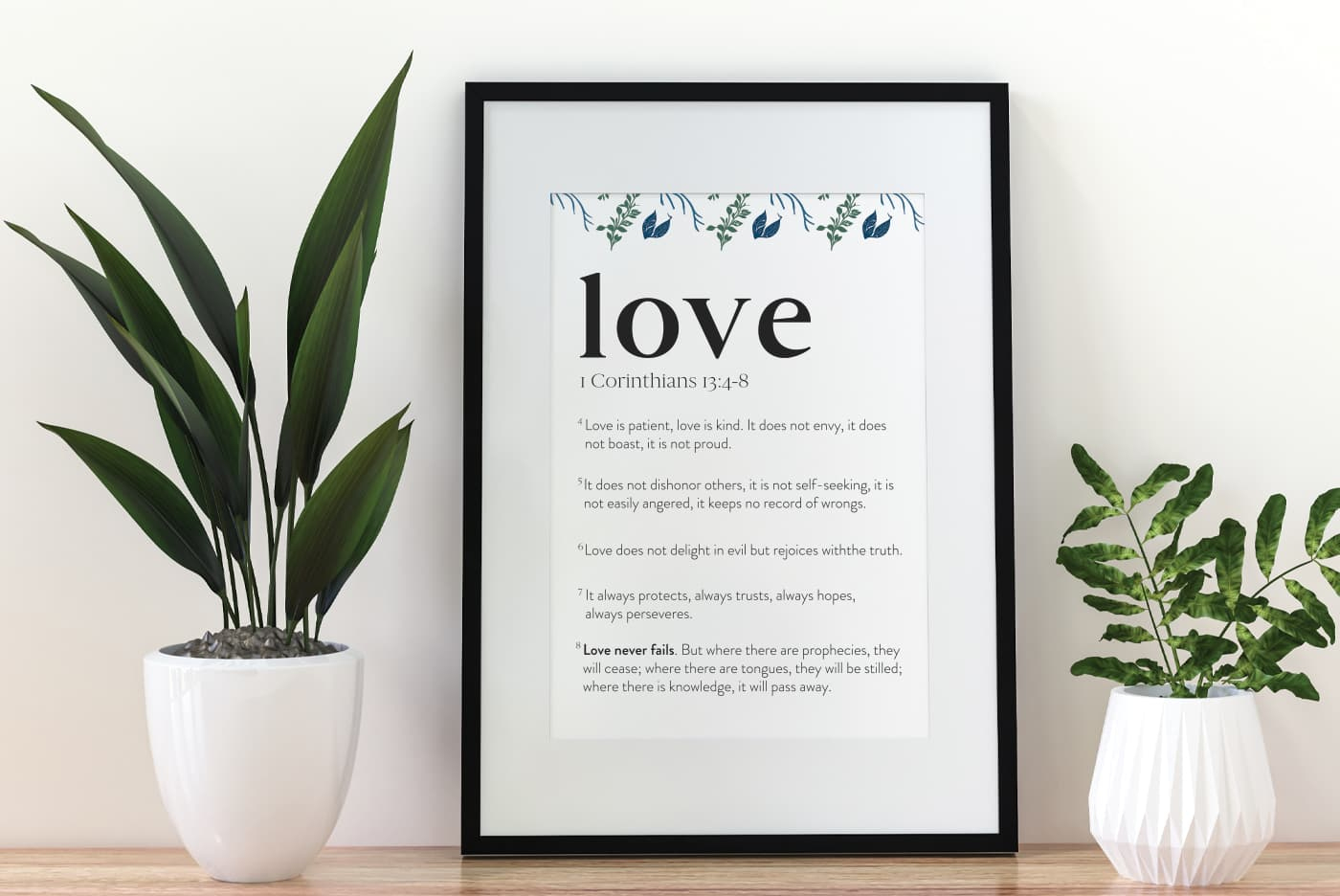 Free Printable 1 Corinthians 13:4-8 Bible Verse - Favorite Printables with 1 Corinthians 13 Free Printable