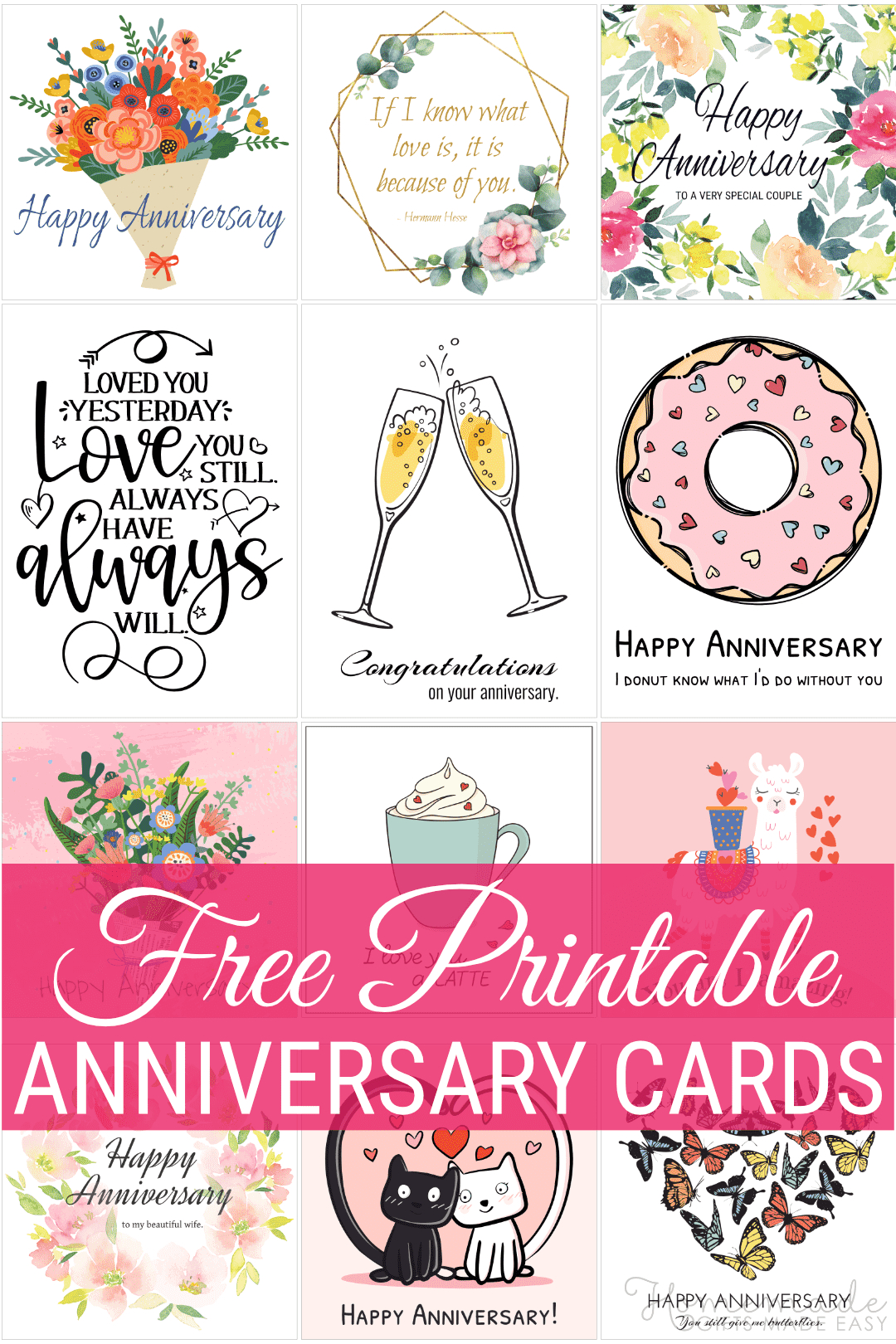 Free Printable Anniversary Cards inside Free Printable Anniversary Cards