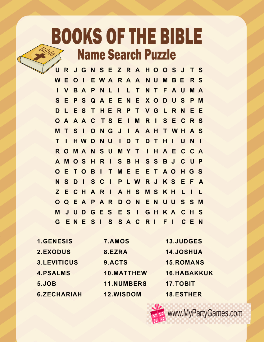 Free Printable Bible Word Search Puzzles With Answer Key in Bible Word Search Printable Free