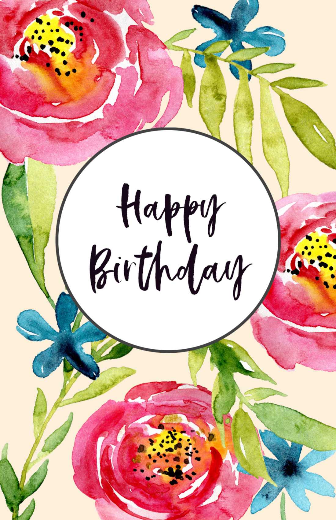 Free Printable Birthday Cards - Paper Trail Design for Printable Birthday Cards For Adults
