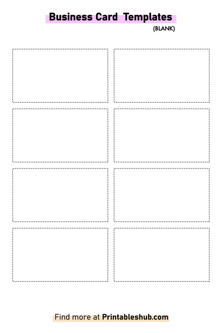 Free Printable Blank Business Card Template [Pdf Included] for Business Cards Template Free Printable