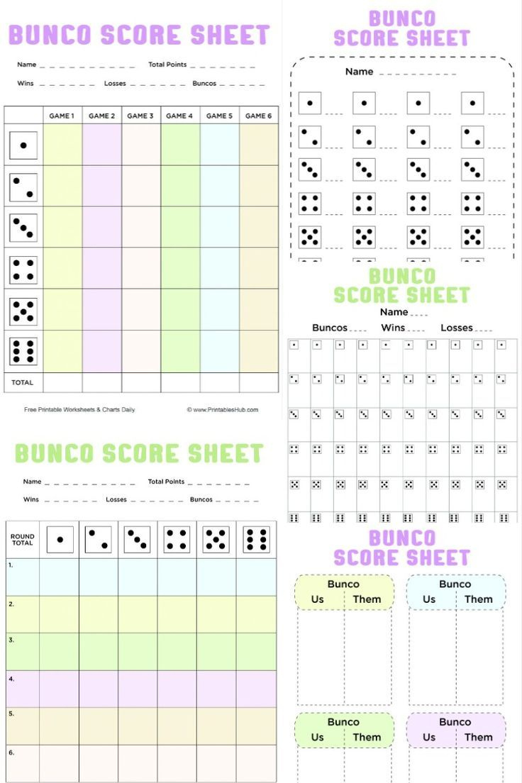 Free Printable Bunco Score Sheets + Table Tally Sheet [Pdf Included] regarding Printable Bunco Score Sheets Free Download