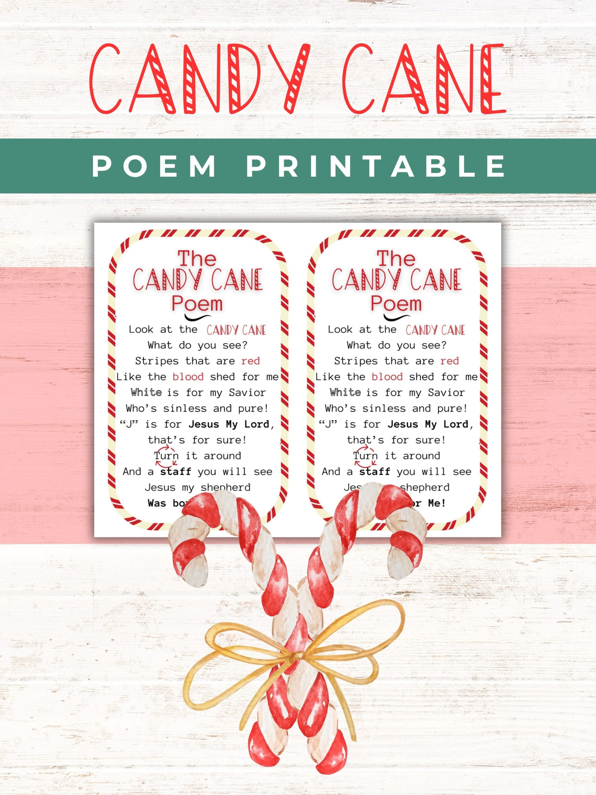 Free Printable Candy Cane Poem | Healing Home in Candy Cane Poem Free Printable