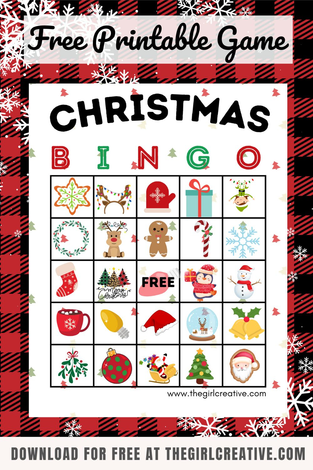 Free Printable Christmas Bingo Cards - The Girl Creative inside Christmas Bingo Printable Free