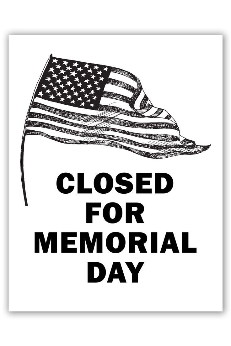 Free Printable Closed For Memorial Day Sign Set pertaining to Printable Closed For Memorial Day Sign