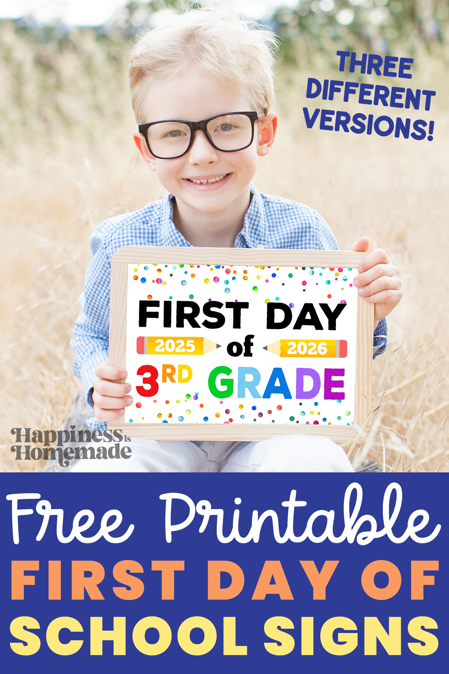 Free Printable First Day Of School Signs 2025-26 - Happiness Is pertaining to Free Printable First Day Of School Sign
