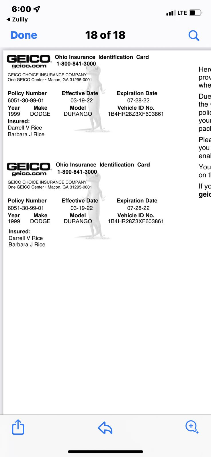 Free Printable Insurance Id Card Templates for Printable Fillable Real Geico Insurance Card