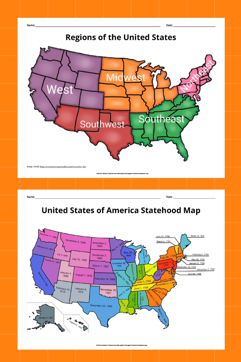 Free Printable Maps Of The United States Bundle inside Map Of The United States By Regions Printable